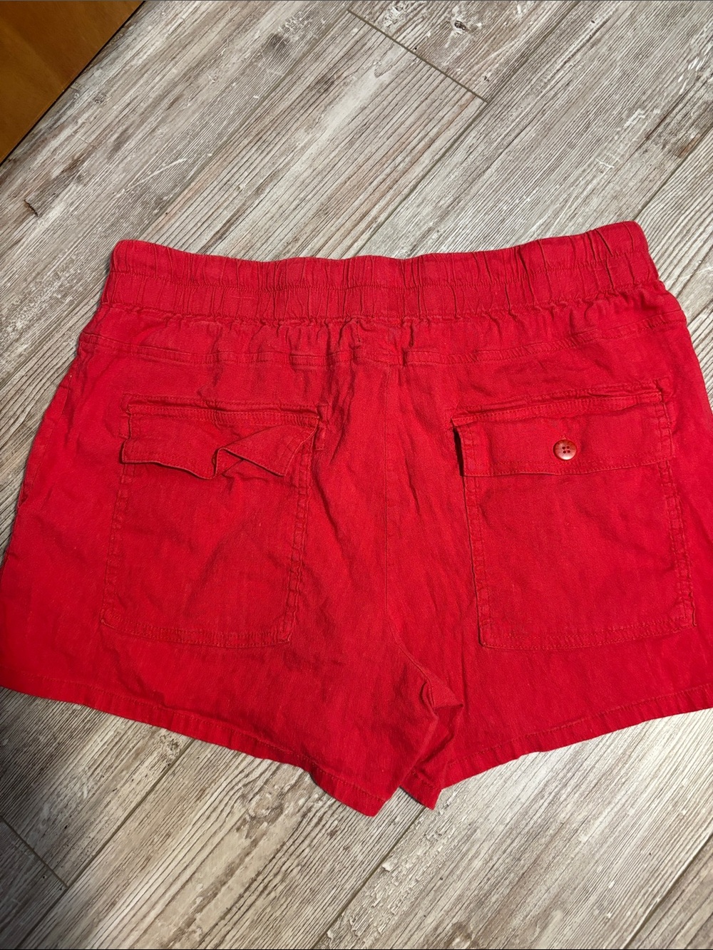 Kut from the Kloth Red Linen-Blend Drawstring Shorts - Picture 11 of 16